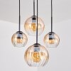 Koyoto Suspension, Boule lumineuse, Suspension Ambre, Clair, 4 lumières