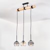 Koyoto Suspension, Boule lumineuse, Suspension Écru, Noir, 3 lumières