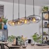Mertola Suspension, Suspension Ambre, Clair, Fumé, 4 lumières