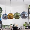 Koyoto Suspension, Boule lumineuse, Suspension Bleu, Or, Vert, 4 lumières