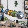 Koyoto Suspension, Boule lumineuse, Suspension Bleu, Or, Vert, 4 lumières