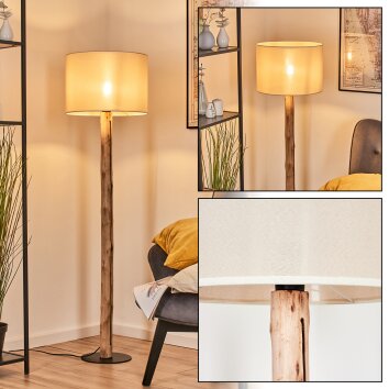 Bassagoda Lampadaire Écru, Noir, 1 lumière
