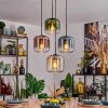 Lauden Suspension, Boule lumineuse, Suspension Ambre, Bleu, Vert, Clair, Cuivré, 4 lumières