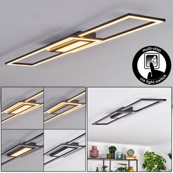 Torresella Plafonnier LED Noir, 1 lumière
