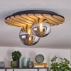 Venok Plafonnier, Boule lumineuse Couleur bois, Noir, 2 lumières