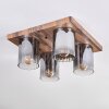 Donar Plafonnier Couleur bois, 4 lumières