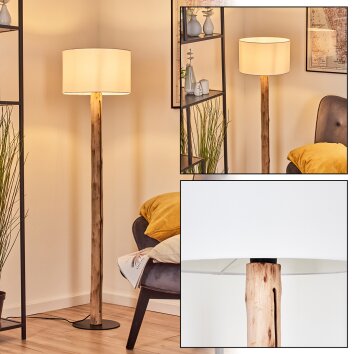 Bassagoda Lampadaire Écru, Noir, 1 lumière