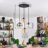 Koyoto Suspension, Boule lumineuse, Suspension Ambre, Clair, Fumé, 4 lumières
