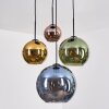 Koyoto Suspension, Boule lumineuse, Suspension 35 cm Bleu, Or, Vert, Cuivré, 4 lumières