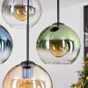 Koyoto Suspension, Boule lumineuse, Suspension Ambre, Bleu, Vert, Clair, Fumé, 4 lumières