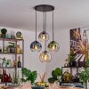 Koyoto Suspension, Boule lumineuse, Suspension Ambre, Bleu, Vert, Clair, Fumé, 4 lumières