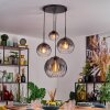Koyoto Suspension, Boule lumineuse, Suspension 30 cm Clair, Fumé, 4 lumières