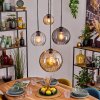 Koyoto Suspension, Boule lumineuse, Suspension 30 cm Ambre, Clair, Fumé, 4 lumières