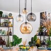 Koyoto Suspension, Boule lumineuse, Suspension 30 cm Ambre, Clair, Fumé, 4 lumières