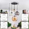 Koyoto Suspension, Boule lumineuse, Suspension 30 cm Ambre, Clair, Fumé, 4 lumières