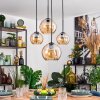 Koyoto Suspension, Boule lumineuse, Suspension Ambre, 4 lumières