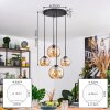 Koyoto Suspension, Boule lumineuse, Suspension Ambre, 4 lumières