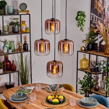 Lauden Suspension, Boule lumineuse, Suspension Clair, Cuivré, 4 lumières