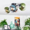 Gastor Plafonnier, Boule lumineuse Bleu, Chrome, Vert, Clair, Fumé, 4 lumières