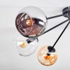 Koyoto Plafonnier, Boule lumineuse 77.5 cm Ambre, Chrome, Clair, Fumé, 6 lumières