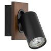 Spot Plafonnier, Spot de plafond Luminaires Osram LED Couleur bois, Noir, 1 lumière