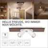 Spot Plafonnier, Spot de plafond Luminaires Osram LED Couleur bois, Noir, 2 lumières
