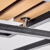 Rivano Plafonnier LED Chrome, Couleur bois, Noir, 1 lumière