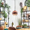Koyoto Suspension, Boule lumineuse, Suspension Clair, Cuivré, 1 lumière