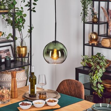 Koyoto Suspension, Boule lumineuse, Suspension Vert, Clair, 1 lumière