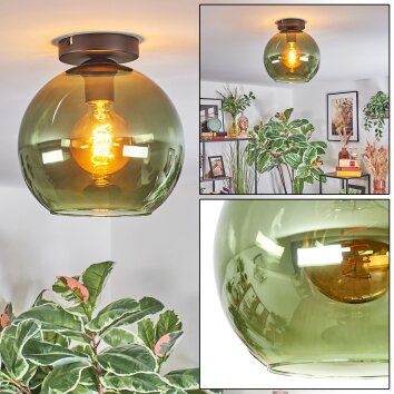 Koyoto Plafonnier, Boule lumineuse Vert, 1 lumière