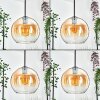 Koyoto Suspension, Boule lumineuse, Suspension 25 cm Ambre, Clair, 1 lumière