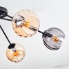 Koyoto Plafonnier, Boule lumineuse 77.5 cm Ambre, Fumé, 6 lumières