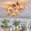 Chehalis Plafonnier, Boule lumineuse Ambre, Clair, 5 lumières