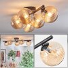 Chehalis Plafonnier, Boule lumineuse Ambre, 5 lumières