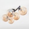 Chehalis Plafonnier, Boule lumineuse Ambre, 5 lumières