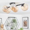 Chehalis Plafonnier, Boule lumineuse Ambre, 5 lumières