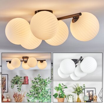Chehalis Plafonnier, Boule lumineuse Blanc, 5 lumières