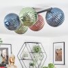 Chehalis Plafonnier, Boule lumineuse Bleu, Vert, Cuivré, 5 lumières