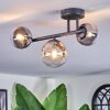 Chehalis Plafonnier, Boule lumineuse Ambre, Clair, Fumé, 3 lumières