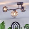 Chehalis Plafonnier, Boule lumineuse Ambre, Clair, Fumé, 3 lumières