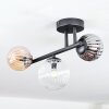 Chehalis Plafonnier, Boule lumineuse Ambre, Clair, Fumé, 3 lumières