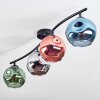 Ripoll Plafonnier, Boule lumineuse Bleu, Chrome, Vert, Cuivré, Fumé, 4 lumières