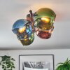 Koyoto Plafonnier, Boule lumineuse Bleu, Vert, Cuivré, 4 lumières
