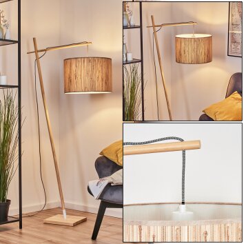 Bongal Lampadaire Écru, Blanc, 1 lumière