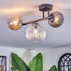 Chehalis Plafonnier, Boule lumineuse Ambre, Clair, Fumé, 3 lumières
