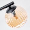 Chehalis Plafonnier, Boule lumineuse Ambre, Clair, Fumé, 3 lumières