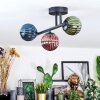 Chehalis Plafonnier, Boule lumineuse Bleu, Vert, Cuivré, 3 lumières