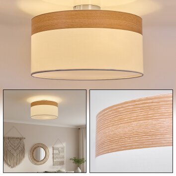 Pontresina Plafonnier Nickel mat, 3 lumières