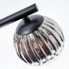 Chehalis Plafonnier, Boule lumineuse Ambre, Fumé, 3 lumières