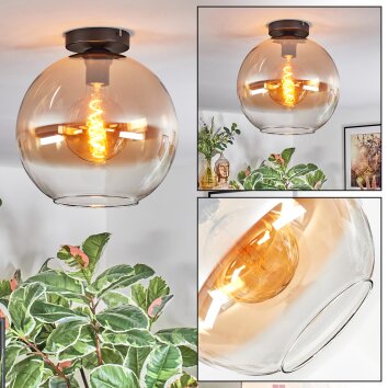 Koyoto Plafonnier, Boule lumineuse 30 cm Ambre, Clair, 1 lumière